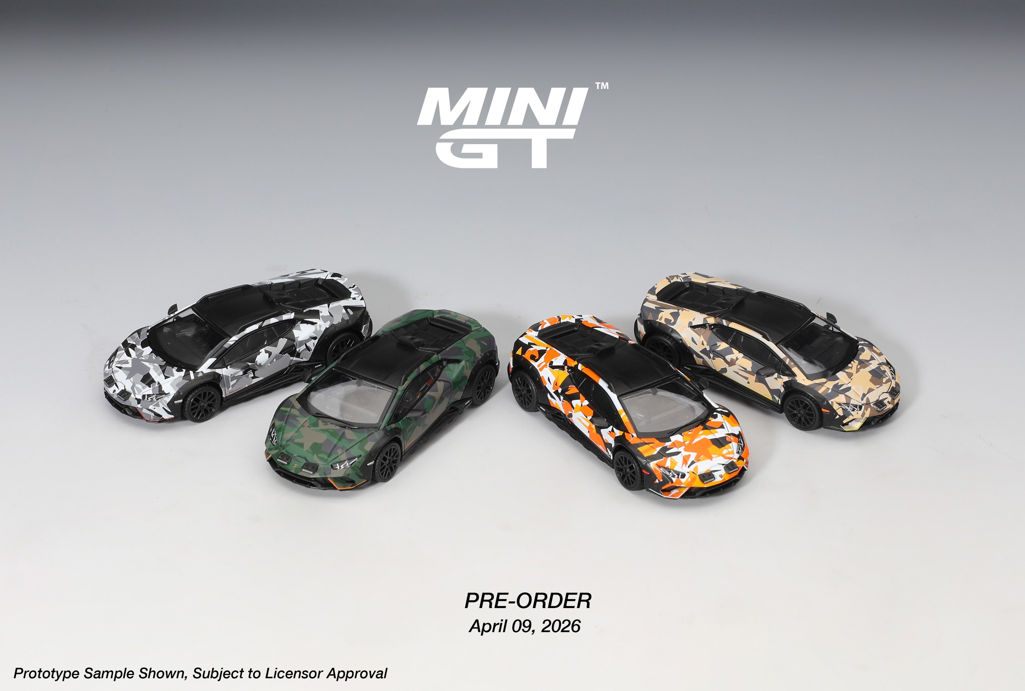 Zestaw 4 modeli Lamborghini Huracan Sterrato All Terrain Set Mini GT 1:64 MGTS0026